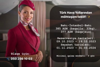 Türk Hava Yollarından Möhtəşəm təklif